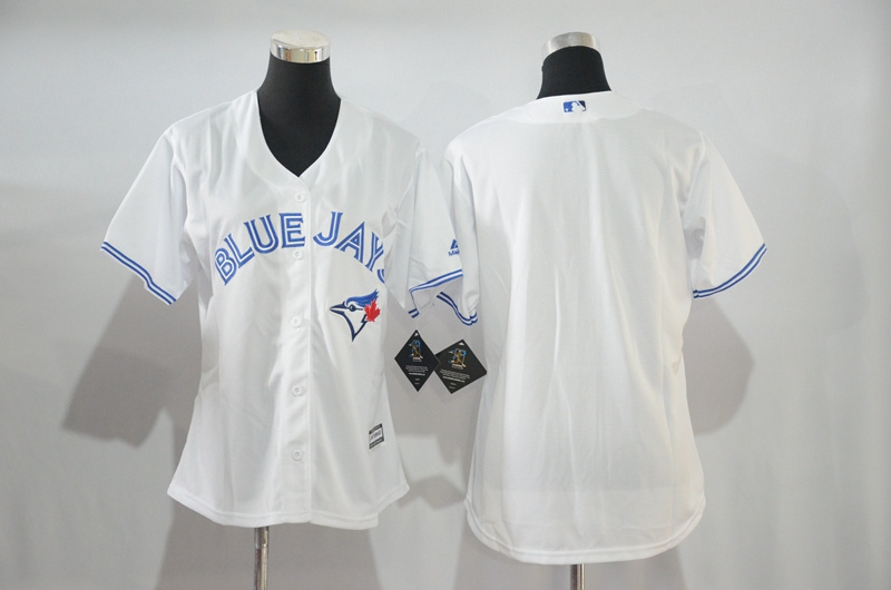 Womens 2017 MLB Toronto Blue Jays Blank White Jerseys->women mlb jersey->Women Jersey